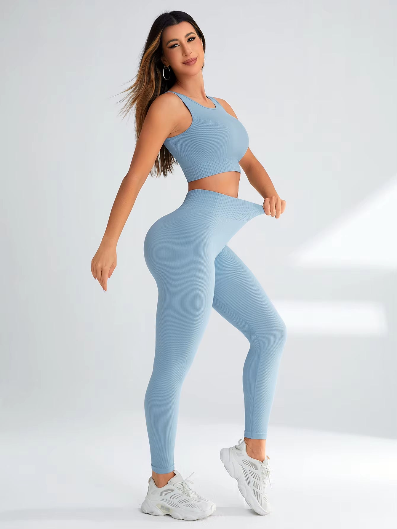 2 Piece Workout Sets for Women High Waisted Leggings Sports Bra Womens 2 Piece Workout Set for Yoga Gym