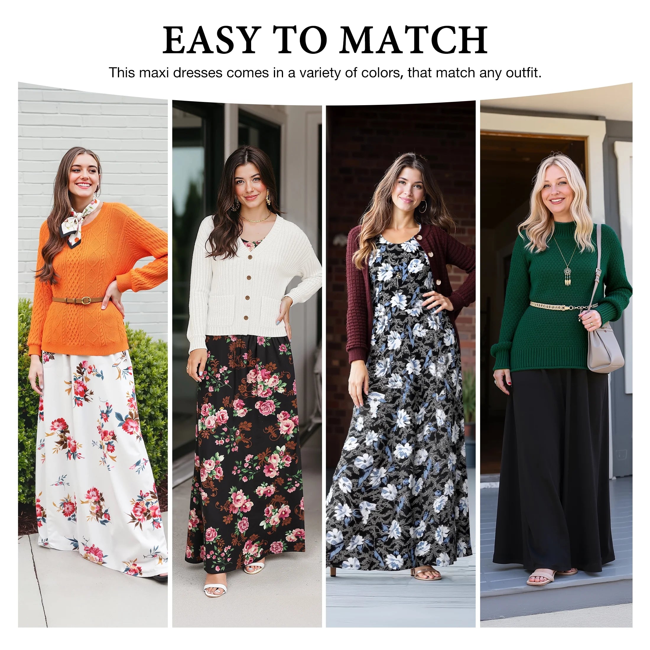 Women'S Short Sleeve Loose Plain Maxi Dresses Casual Long Dresses with Pockets,Us Size,Dark Purple,Xl